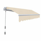 Folding Awning Manual Operated 300 cm Cream - Front View