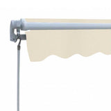 Folding Awning Manual Operated 300 cm Cream - Top-Down View