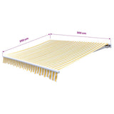Folding Awning Manual Operated 300 cm Yellow/White