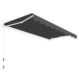 Folding Awning Manual Operated 300 cm Anthracite - Side View