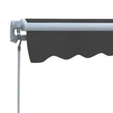 Folding Awning Manual Operated 300 cm Anthracite - Top-Down View
