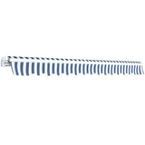 Folding Awning Manual Operated 350 cm Blue/White - Side View