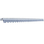 Folding Awning Manual Operated 500 cm Blue/White