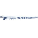 Folding Awning Manual Operated 500 cm Blue/White - Side View