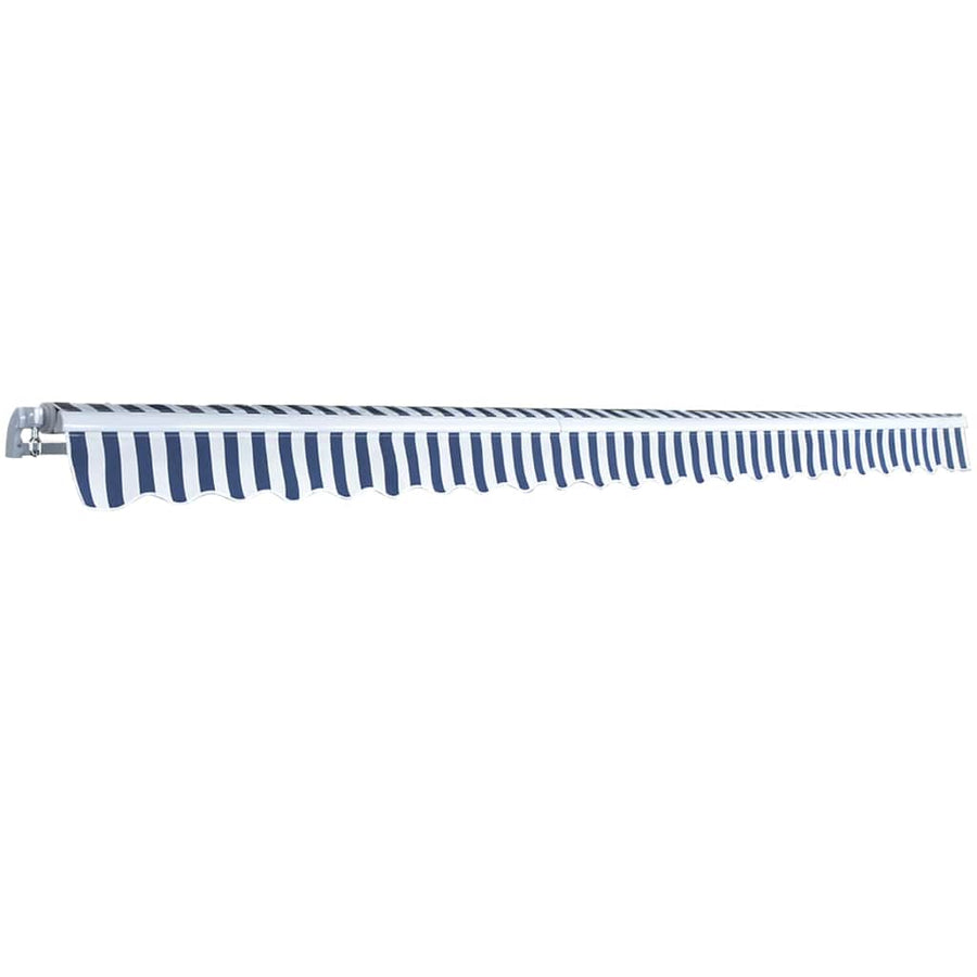 Folding Awning Manual Operated 500 cm Blue/White