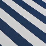 Folding Awning Manual Operated 500 cm Blue/White - 45-Degree Angle