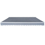 Folding Awning Manual Operated 400 cm Blue/White