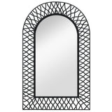 Garden Wall Mirror Arched 50x80 cm Black - Side View