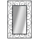 Garden Wall Mirror Rectangular 50x80 cm Black