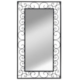 Garden Wall Mirror Rectangular 60x110 cm Black - Side View