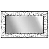 Garden Wall Mirror Rectangular 60x110 cm Black