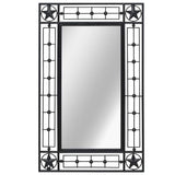 Garden Wall Mirror Rectangular 50x80 cm Black
