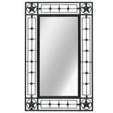 Garden Wall Mirror Rectangular 50x80 cm Black - Side View