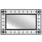 Garden Wall Mirror Rectangular 50x80 cm Black