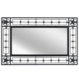 Garden Wall Mirror Rectangular 50x80 cm Black - Top-Down View