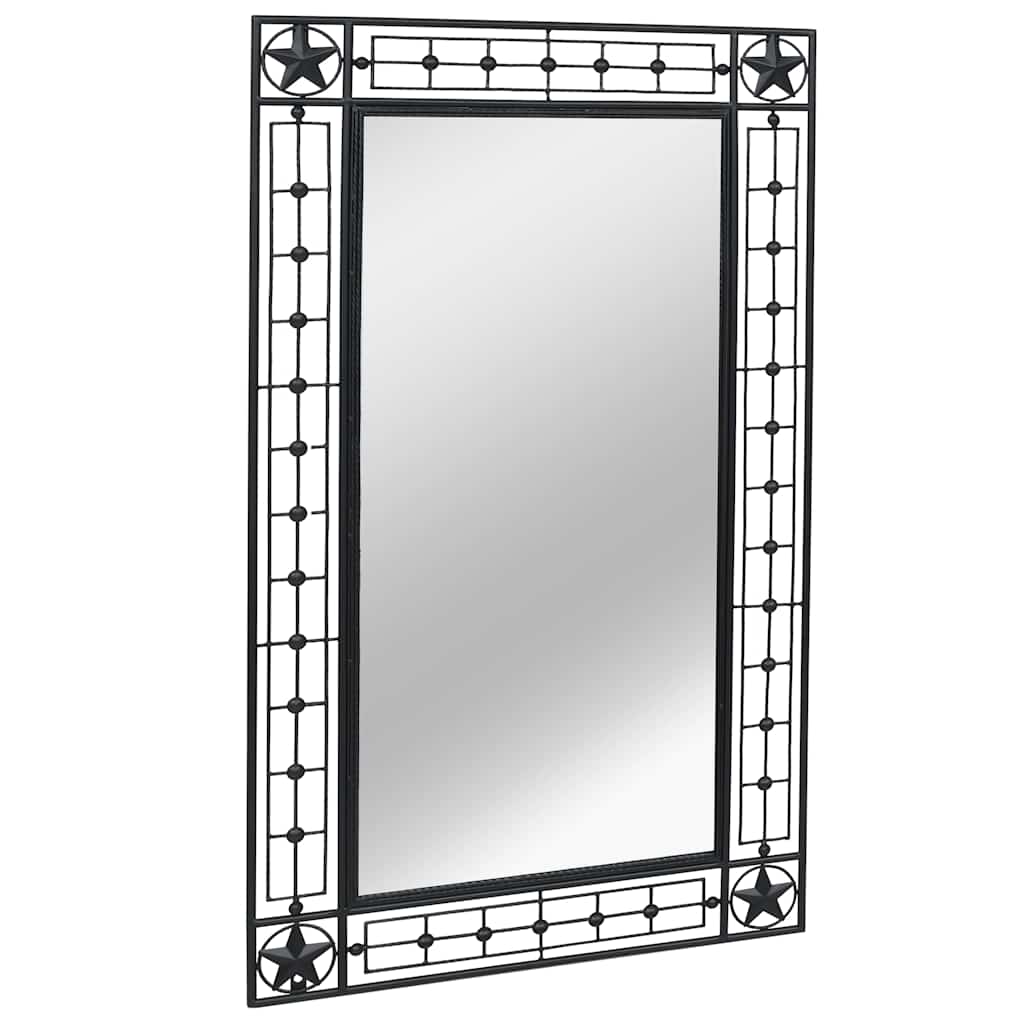 Garden Wall Mirror Rectangular 60x110 cm Black