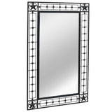 Garden Wall Mirror Rectangular 60x110 cm Black