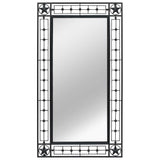 Garden Wall Mirror Rectangular 60x110 cm Black