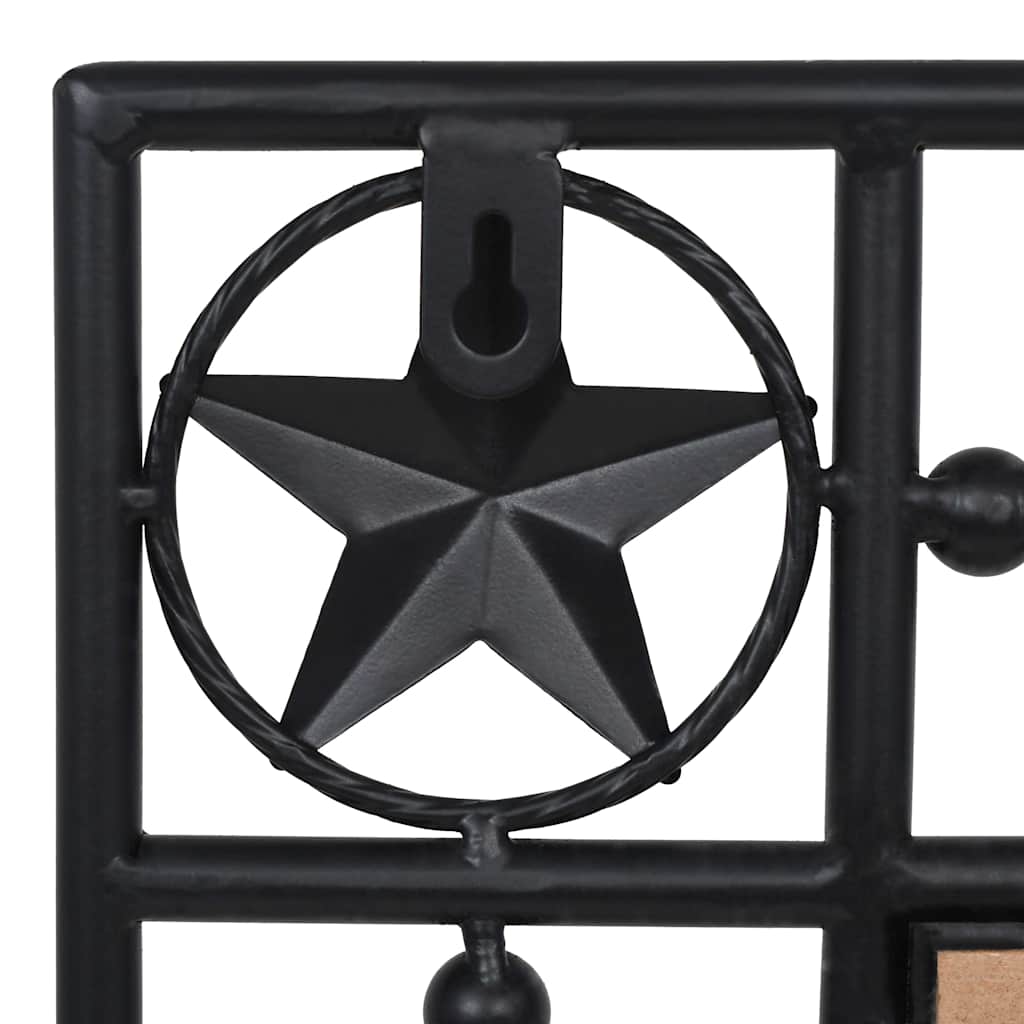 Garden Wall Mirror Rectangular 60x110 cm Black