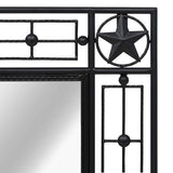 Garden Wall Mirror Rectangular 60x110 cm Black