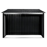 Garden Shed with Sliding Doors Anthracite 329.5x205x178 cm Steel - 45-Degree Angle