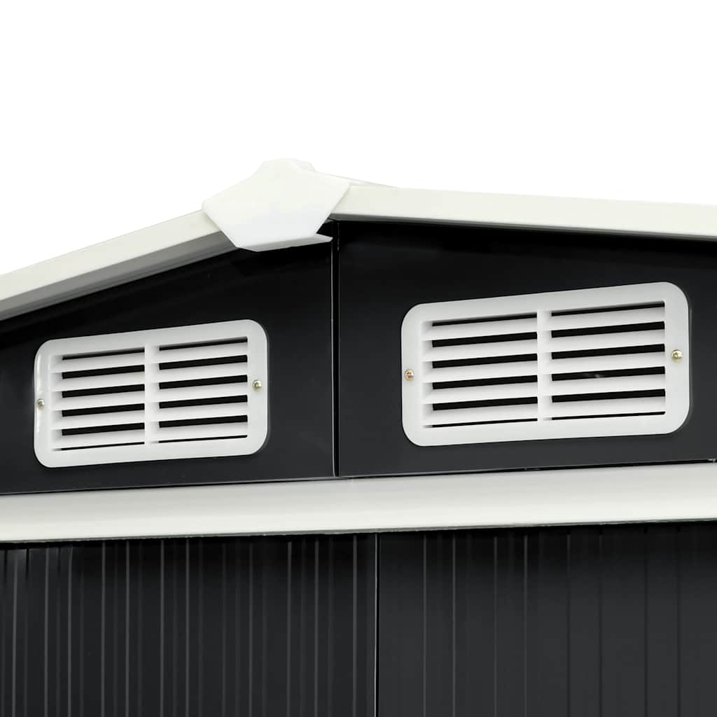 Garden Shed with Sliding Doors Anthracite 329.5x205x178 cm Steel
