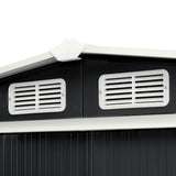 Garden Shed with Sliding Doors Anthracite 329.5x205x178 cm Steel