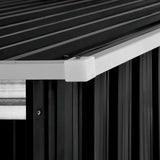 Garden Shed with Sliding Doors Anthracite 329.5x205x178 cm Steel