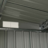 Garden Shed with Sliding Doors Anthracite 386x131x178 cm Steel