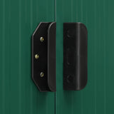 Garden Shed with Sliding Doors Green 386x131x178 cm Steel