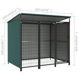 Outdoor Dog Kennel 193x133x163 cm - Low Angle