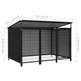 Outdoor Dog Kennel 193x133x113 cm - Low Angle
