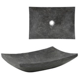 Sink 50x35x12 cm Marble Black