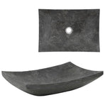 Sink 50x35x12 cm Marble Black