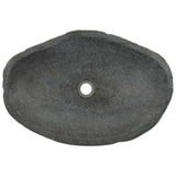 Wash Basin River Stone Oval 60-70 cm - Top-Down View