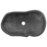 Wash Basin River Stone Oval 60-70 cm - Side View