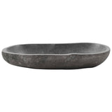 Wash Basin River Stone Oval 60-70 cm - Top-Down View