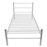 Bed Frame without Mattress Grey Metal King Single Size - Side View