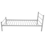 Bed Frame without Mattress Grey Metal King Single Size - Top-Down View