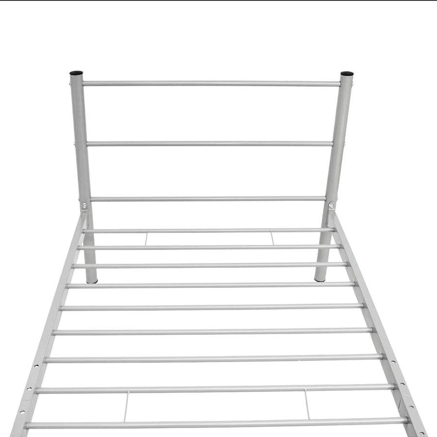 Bed Frame without Mattress Grey Metal King Single Size