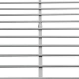 Bed Frame without Mattress Grey Metal Double Size - Rear View