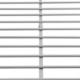 Bed Frame without Mattress Grey Metal Queen Size