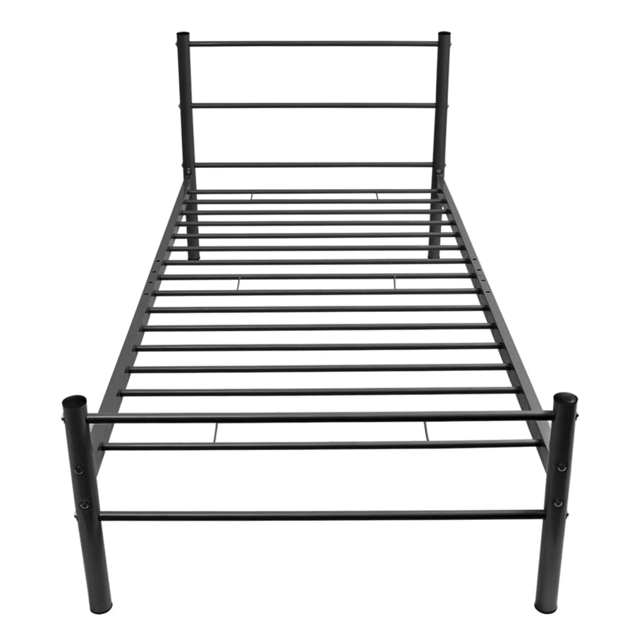 Bed Frame without Mattress Black Metal King Single Size