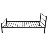 Bed Frame without Mattress Black Metal King Single Size - Top-Down View