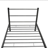 Bed Frame without Mattress Black Metal King Single Size - 45-Degree Angle