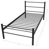 Bed Frame without Mattress Black Metal King Single Size