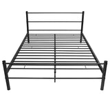 Bed Frame without Mattress Black Metal Double Size