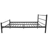 Bed Frame without Mattress Black Metal Double Size