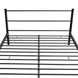 Bed Frame without Mattress Black Metal Double Size - 45-Degree Angle