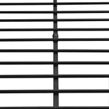 Bed Frame without Mattress Black Metal Double Size - Rear View